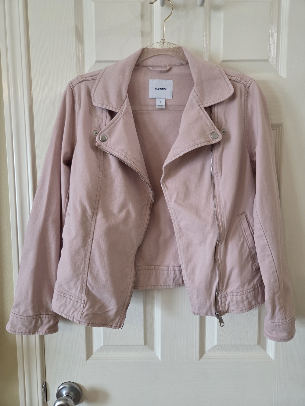 Old Navy Womens Blush Pink Moto Jacket